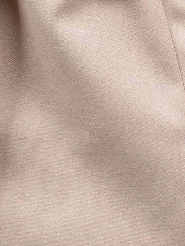 Beige Formal Sleeveless Waistcoat Top With Side Buckles 8