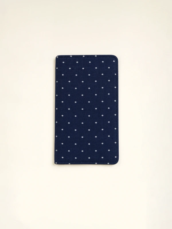 Navy Blue Diamond Print Diary Cover with Multi-Utility Pockets 5