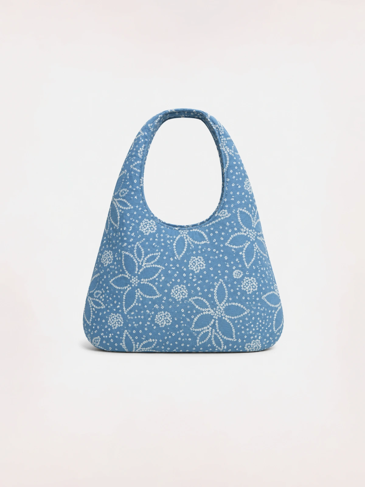 Blue Bandhani Printed Hobo Bag thumbnail 4