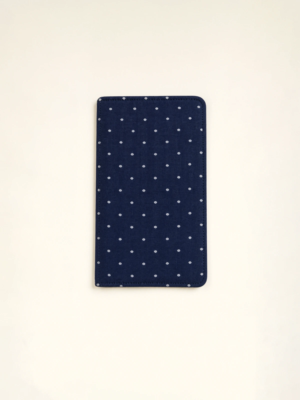 Navy Blue Diamond Print Diary Cover with Multi-Utility Pockets thumbnail 11