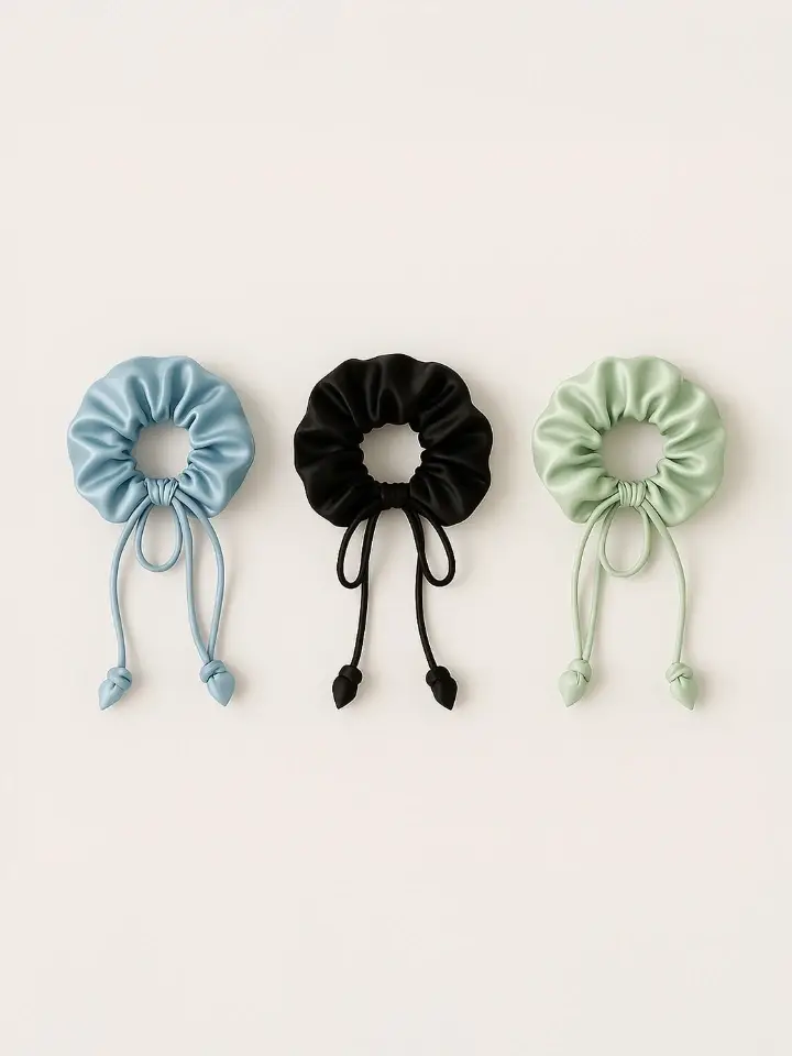 Satin Scrunchie Hair Tie Pack of 3
