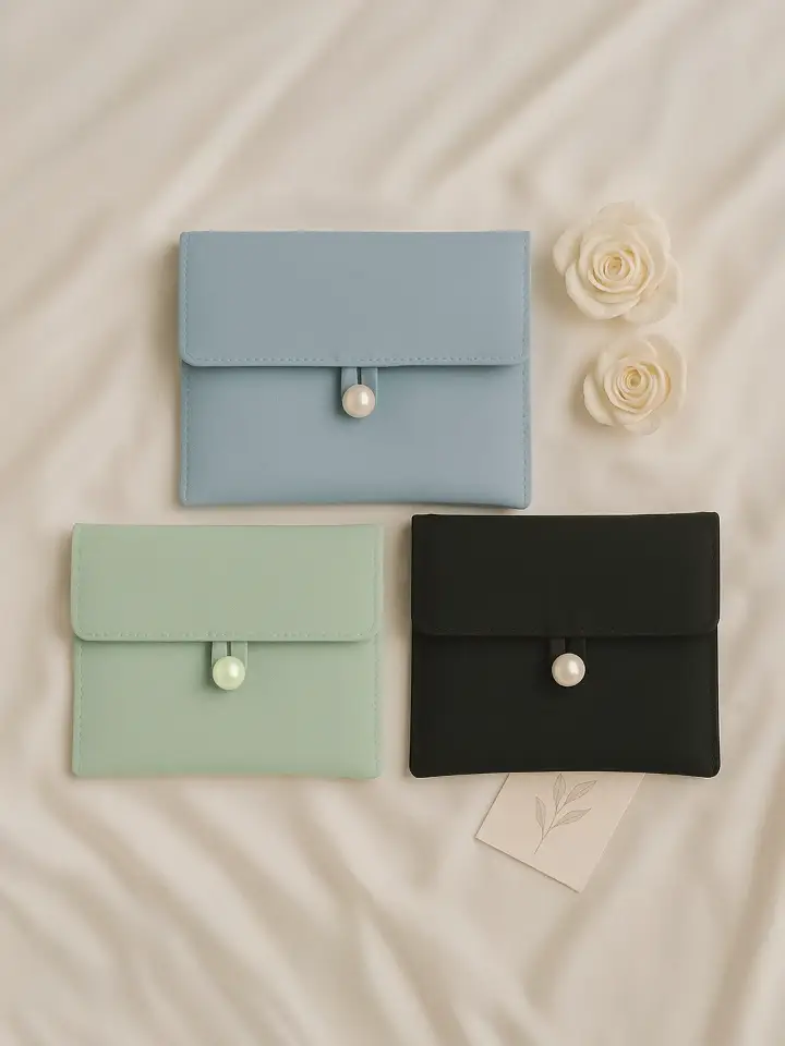 Sanitary Pouch with Pearl Detailing Combo Set