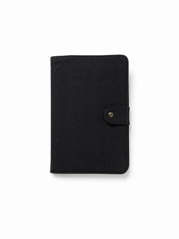 Black Diary Cover with Multi-Utility Pockets 4