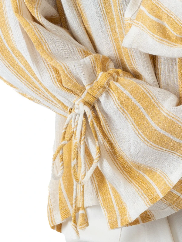 Yellow Striped Ploy Cotton Top 4