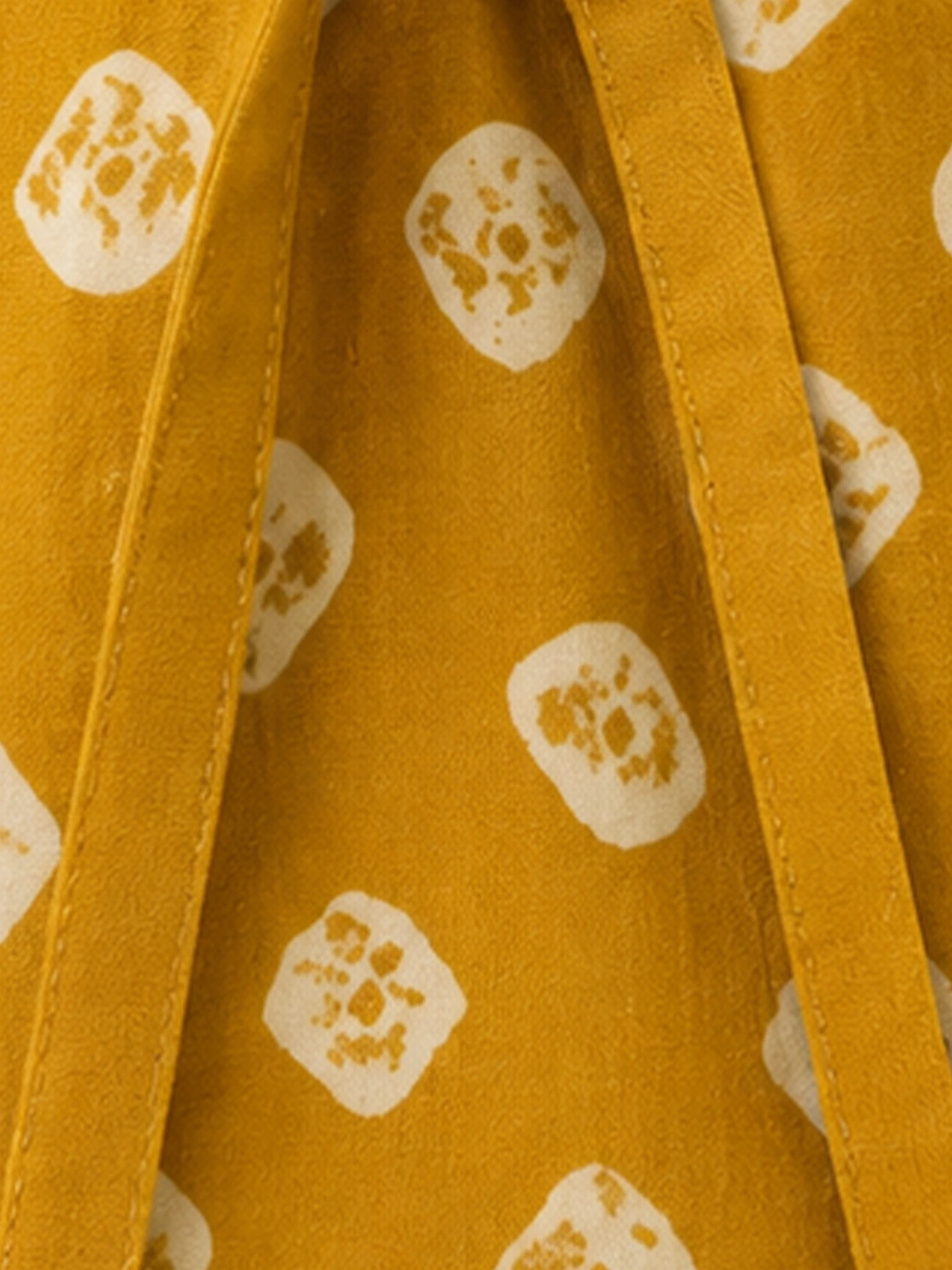 Yellow Bandhani Printed Hobo Bag thumbnail 8
