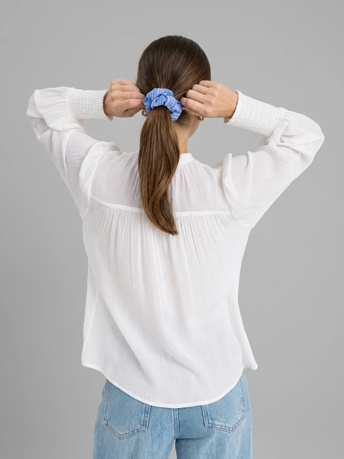 Blue Stripe Hair Scrunchie thumbnail 3