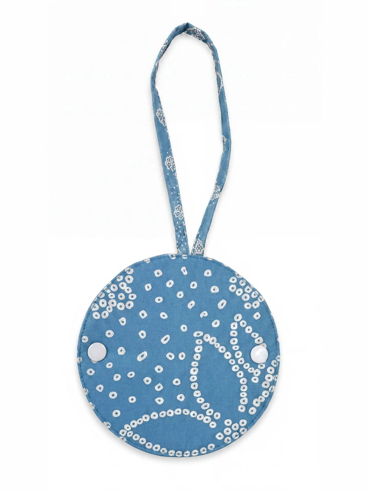Blue Bandhani Print Specs Wrap