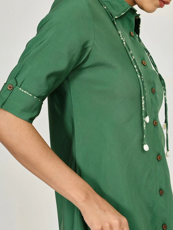 Green Asymmetric Kurta & Palazzo Set 6