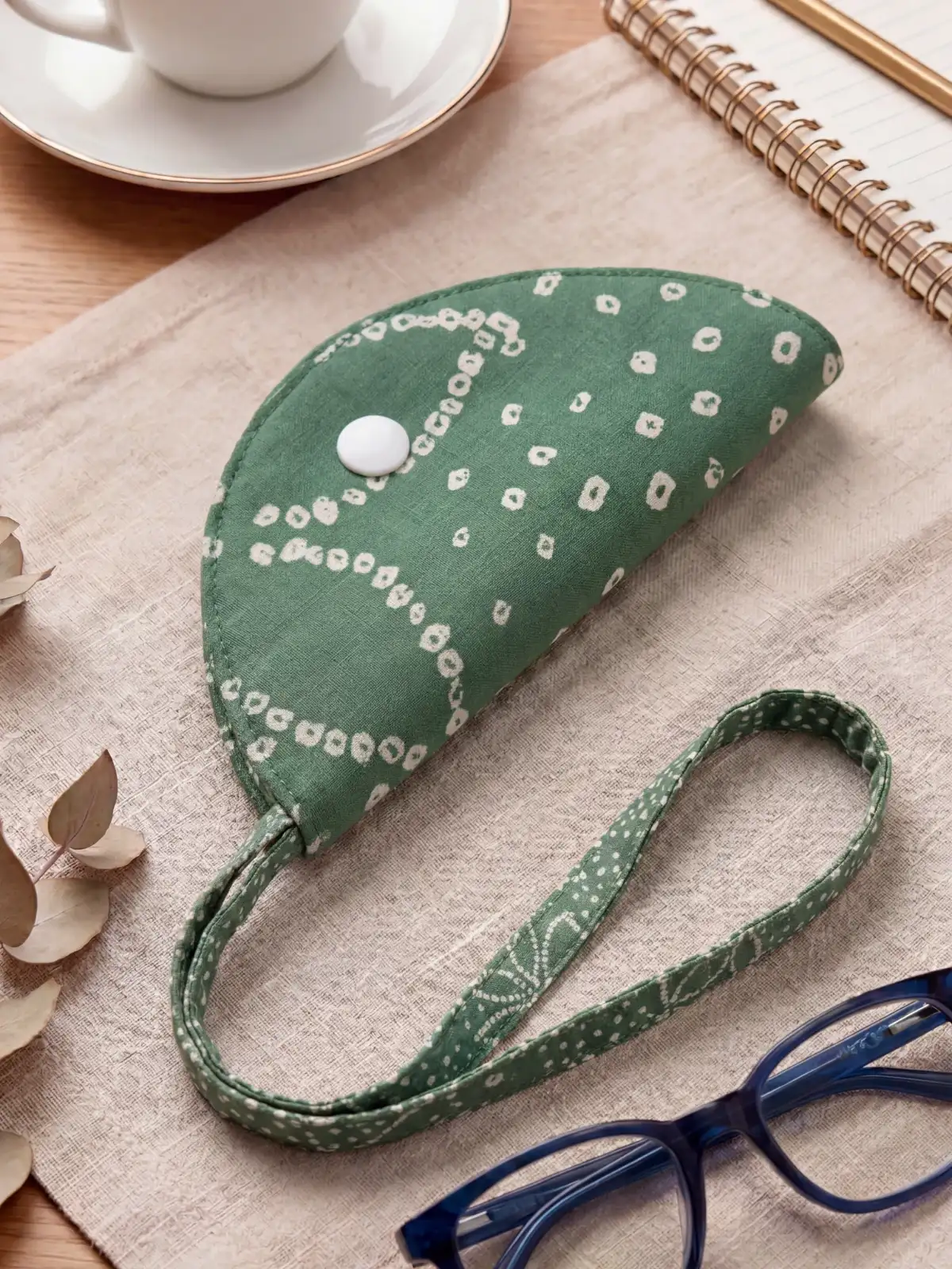 Green Bandhani Print Specs Wrap thumbnail 6