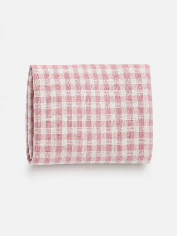 Light Pink Gingham Print Sanitary Pad Pouch 4