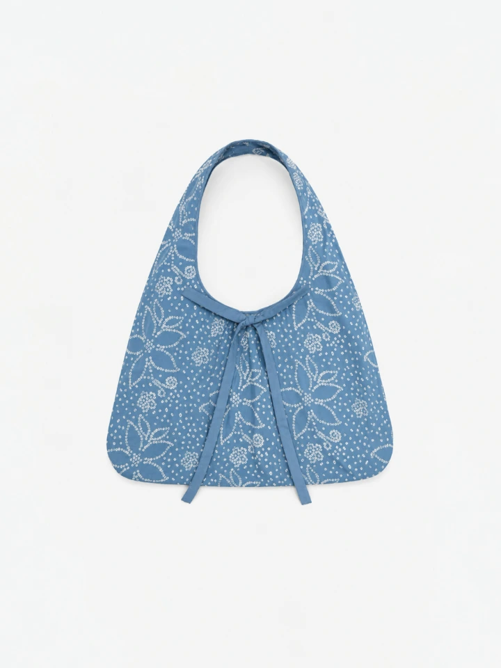 Blue Bandhani Printed Hobo Bag