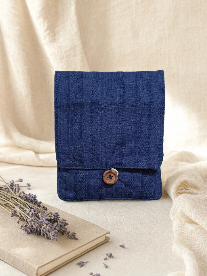 Blue Textured Sanitary Pad Pouch