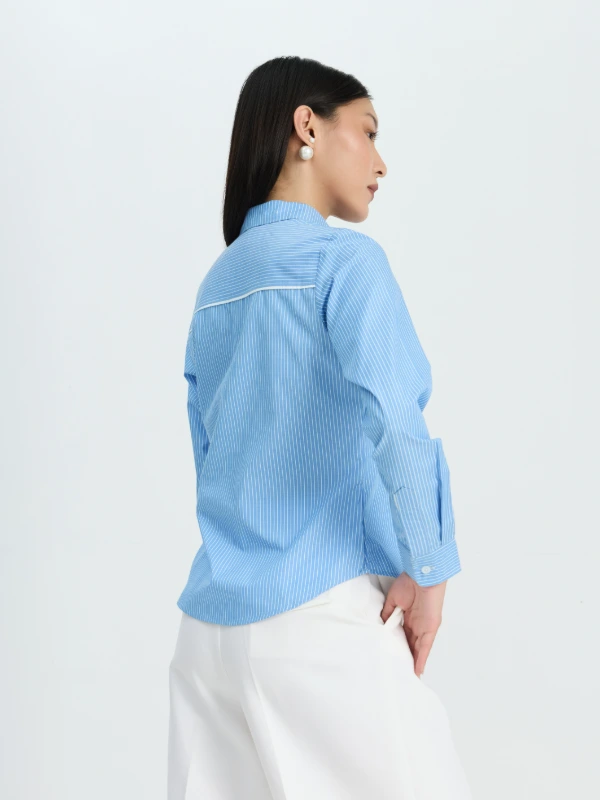 Striped Full Sleeve Formal Shirt 4