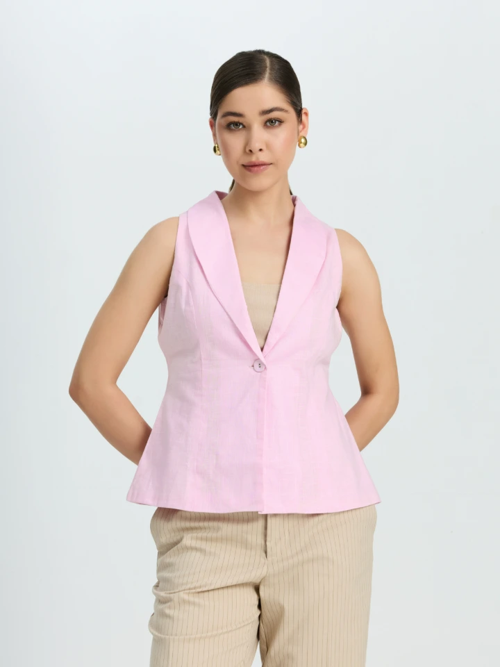 Shawl Collar Formal Waistcoat For Women