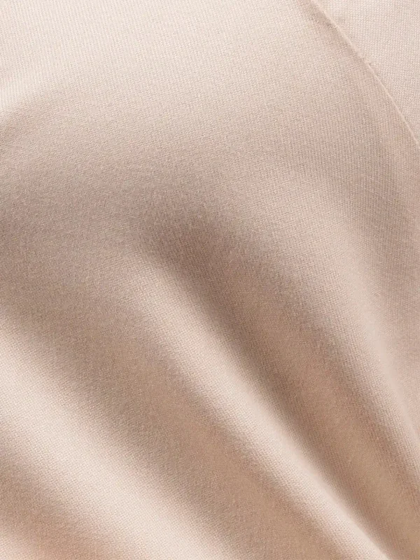 Beige Formal Lapel Collar Sleeveless Shirt Dress 7