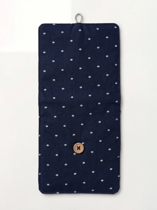 Navy Blue Diamond Drop Print Sanitary Pad Pouch 4