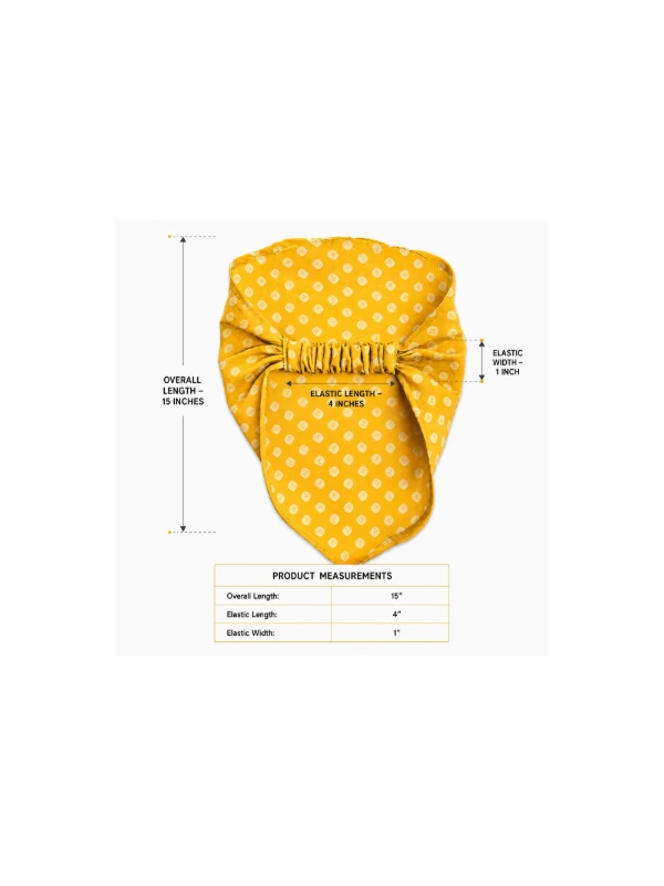 Yellow Bandhani Printed Bandana headband 4