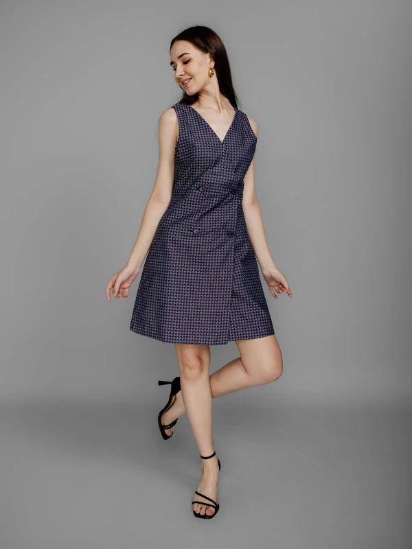 Violet Cotton A-line Formal Dress 5