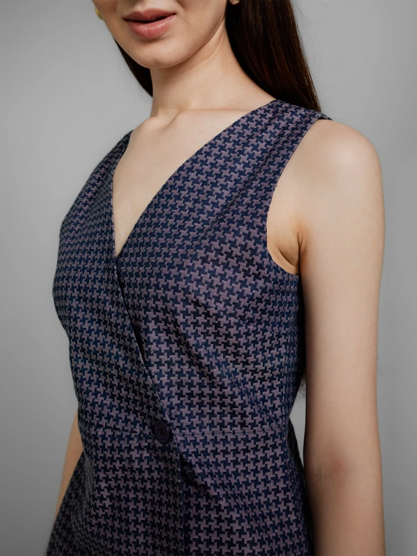 Violet Cotton A-line Formal Dress 6