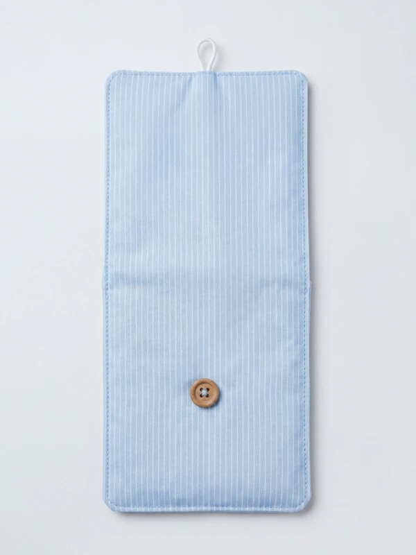 Light Blue Striped Sanitary Pad Pouch 3