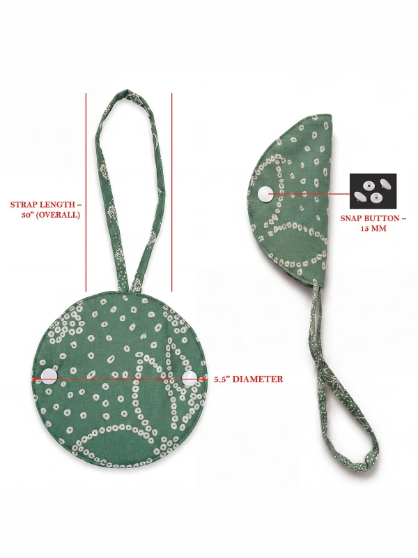 Green Bandhani Print Specs Wrap 4