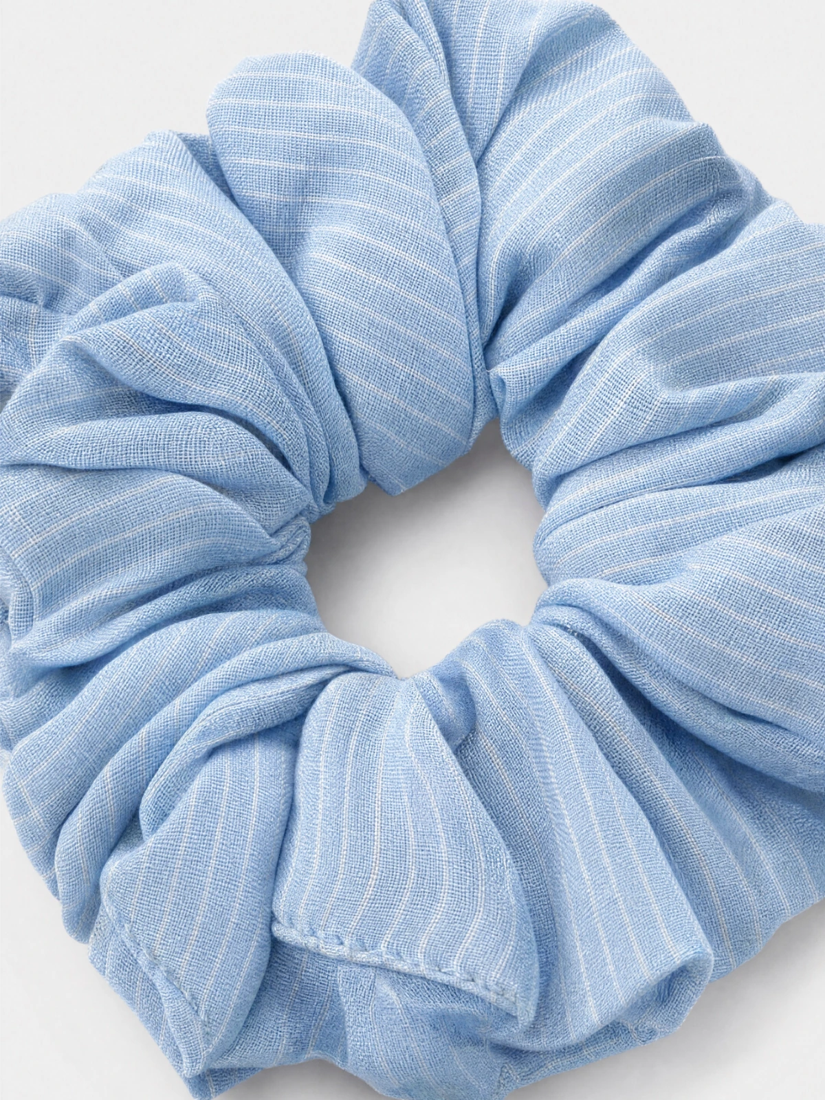 Light Blue Stripe Hair Scrunchie thumbnail 10