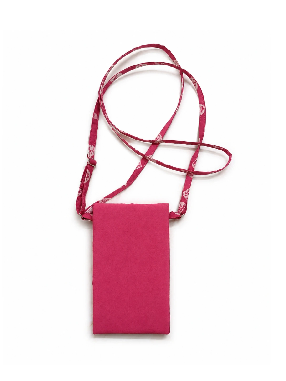 Personalized Pink Bandhani Print Crossbody Phone Pouch thumbnail 7