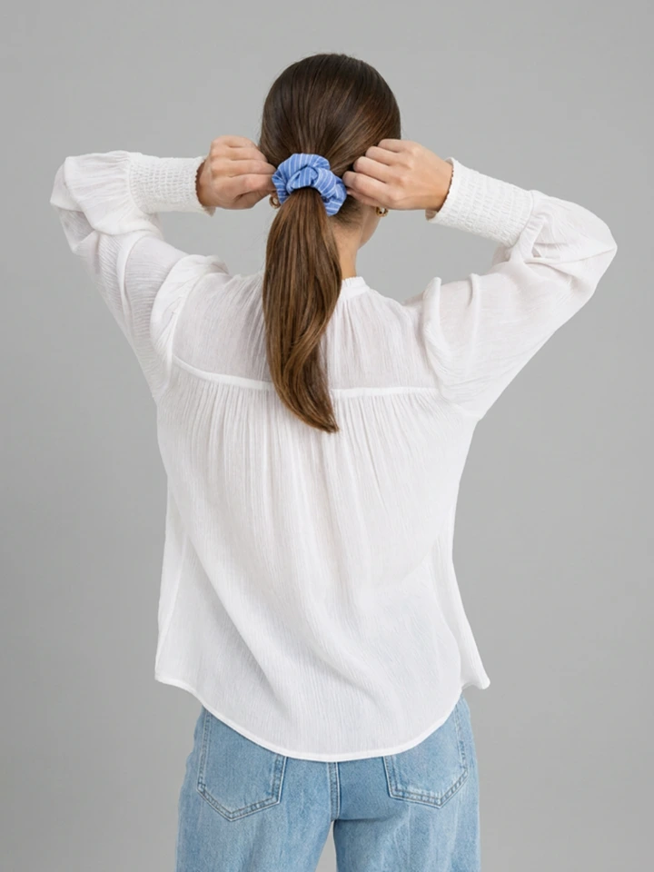 Blue Stripe Hair Scrunchie