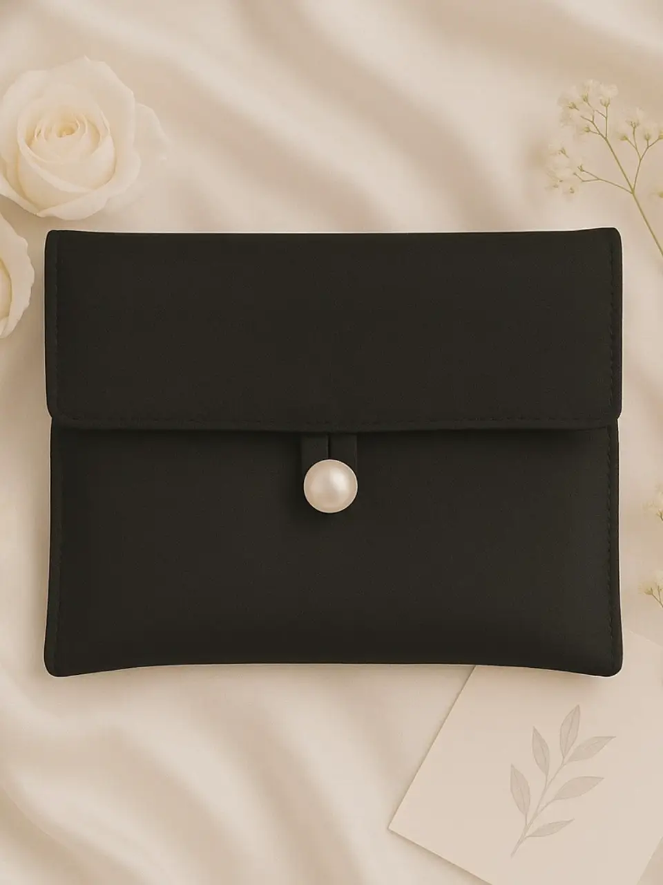 Solid Black Pouch