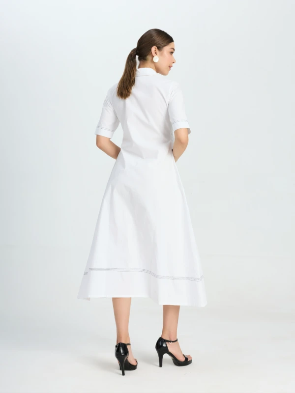 Fit And Flare Belt Dress For Women 3