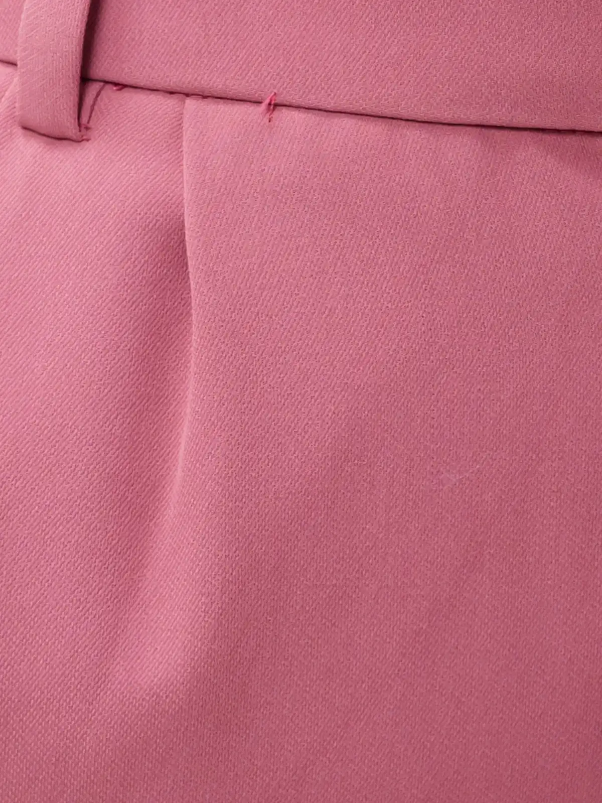 Pink High Waist Formal Trousers With Tapered Fit 7