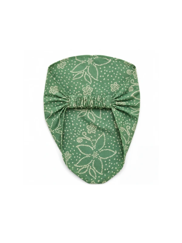 Green Bandhani Printed Bandana headband 2