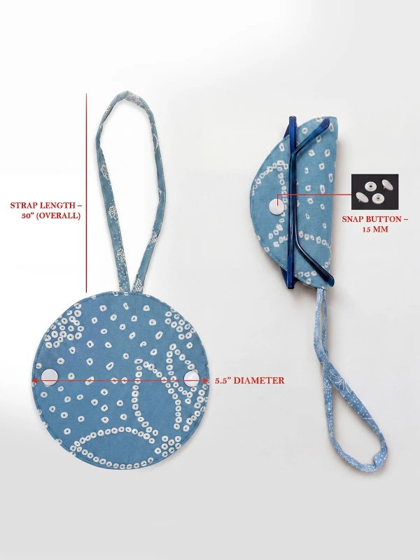 Blue Bandhani Print Specs Wrap 4