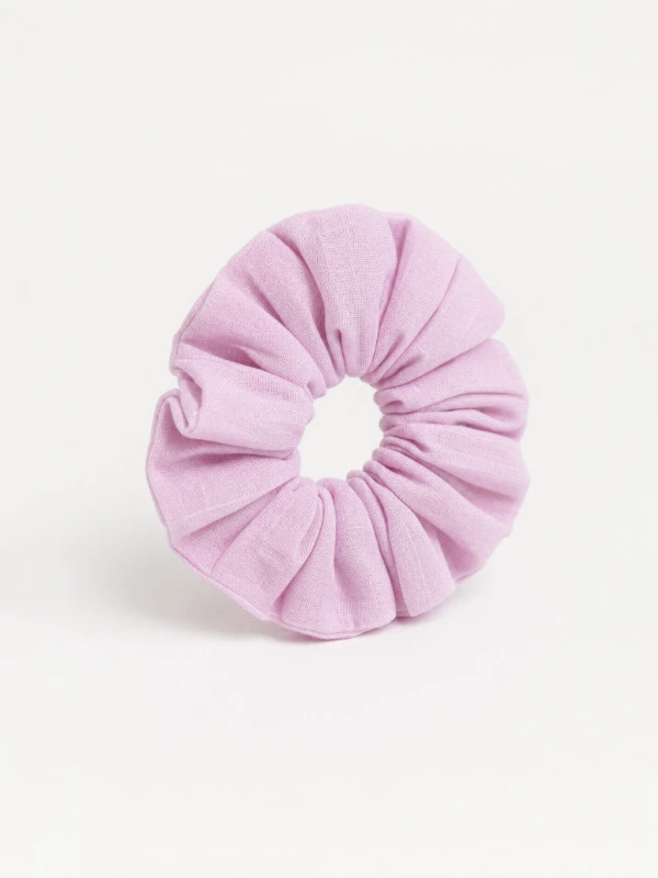 Light Pink Solid Hair Scrunchie 3