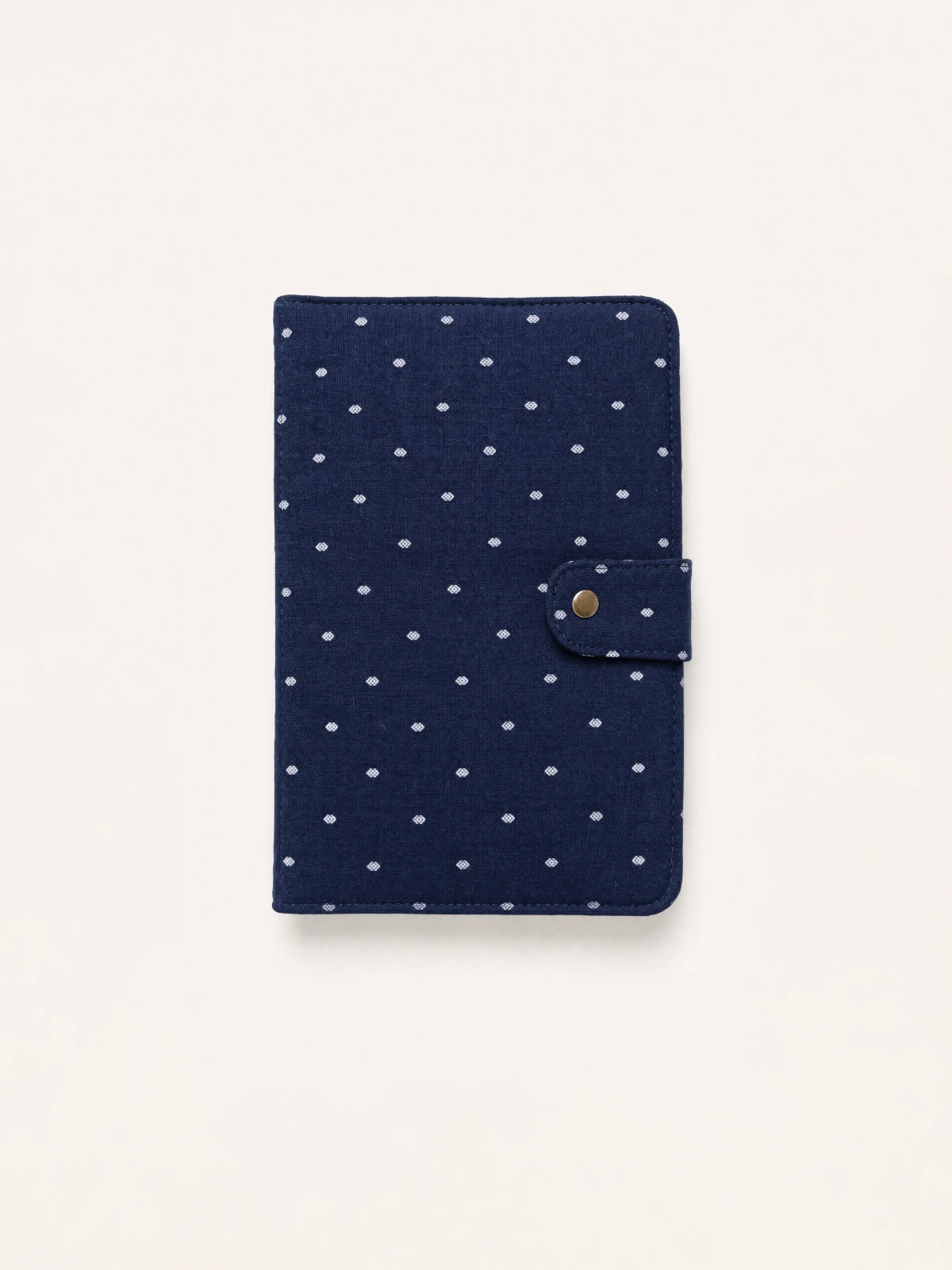 Navy Blue Diamond Print Diary Cover with Multi-Utility Pockets thumbnail 10
