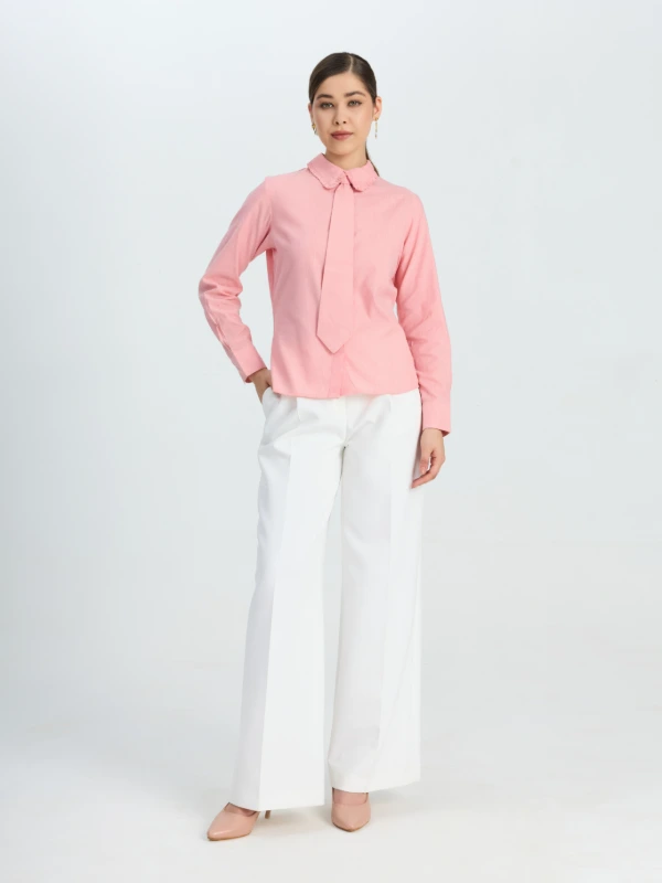 Striped Formal Shirt With Tie 2