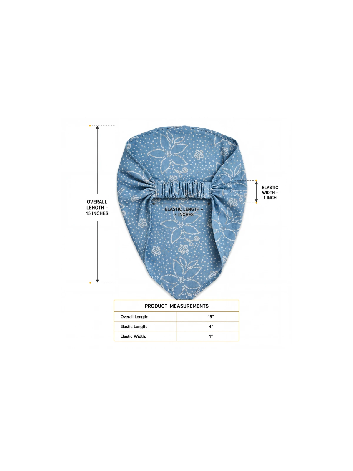 Blue Bandhani Printed Bandana headband thumbnail 13