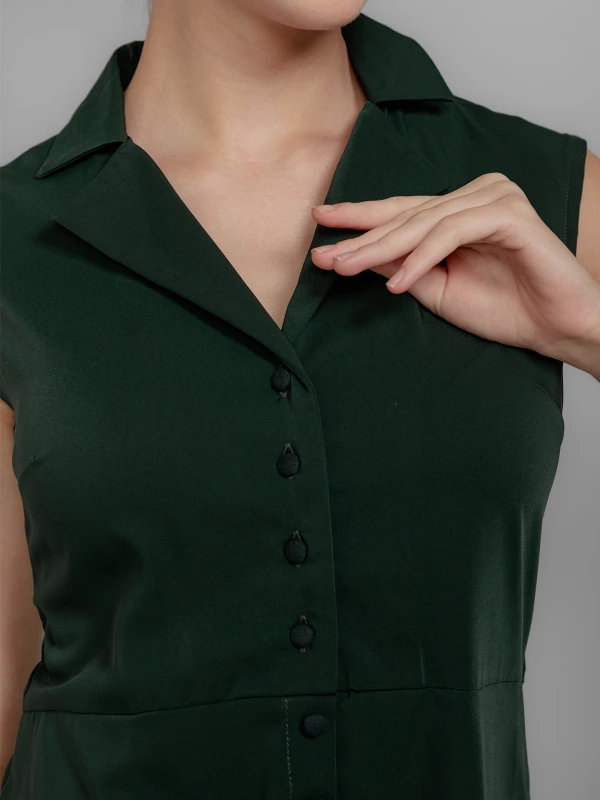 Green Cap Sleeve Formal Dress For Professional Style 6